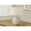Monarch Specialties Lighting, 25 in.H, Table Lamp, Cream Concrete, Beige Shade, Contemporary I 9714